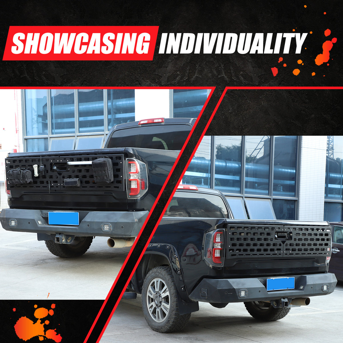 Rear Bed Molle Panel Truck Bed Tailgate Molle Panel For Toyota Tundra 2014-2021 23