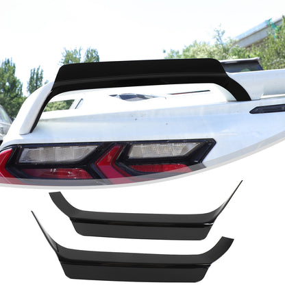 Glossy Piano Black Rear Spoiler Wing Trim Cover For Corvette C8 2LT 3LT 2020+ 4