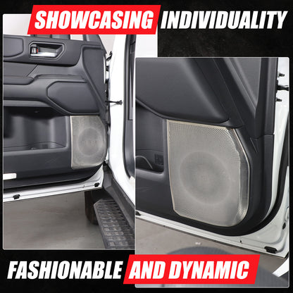Silver Inner Door Speaker Tweeter Mesh Cover For Toyota Land Cruiser LC250 24+ 7