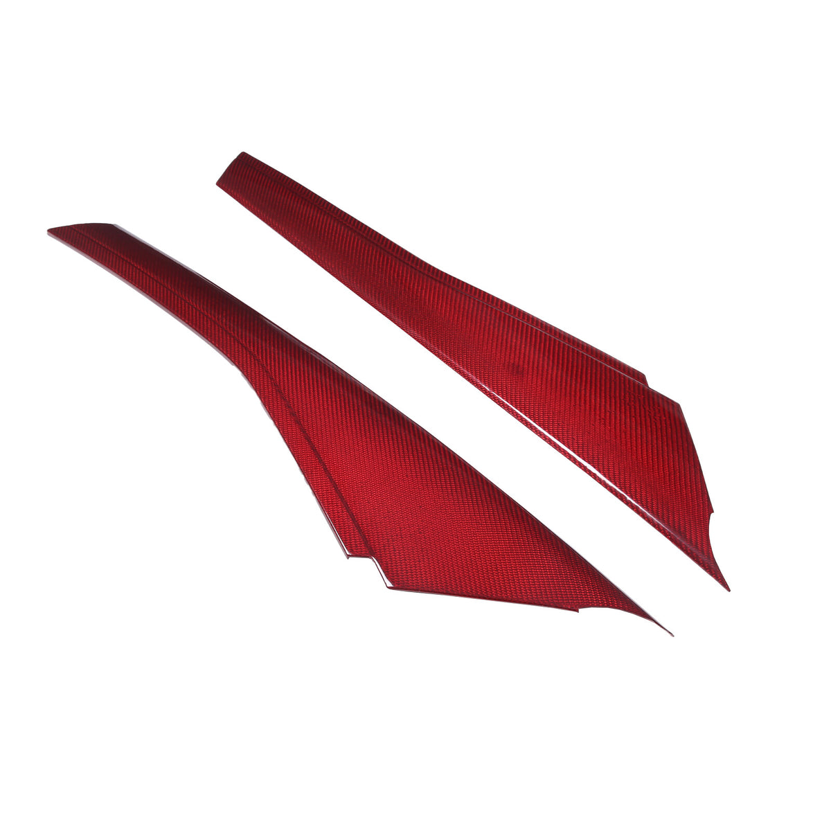 Red Carbon Fiber Exterior Windshield A Pillar Trim Cover For Corvette C7 14-19 7