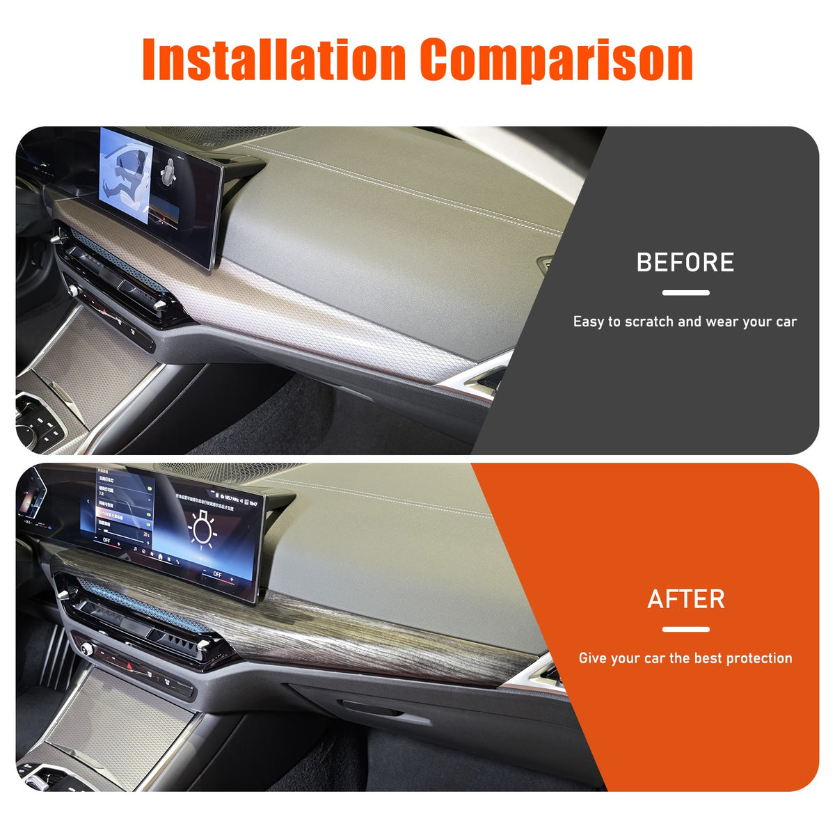 Carbon Fiber ABS Dashboard Panel Trim Cover For BMW 3 G20 4 G22 G23 G26 2025+ 12