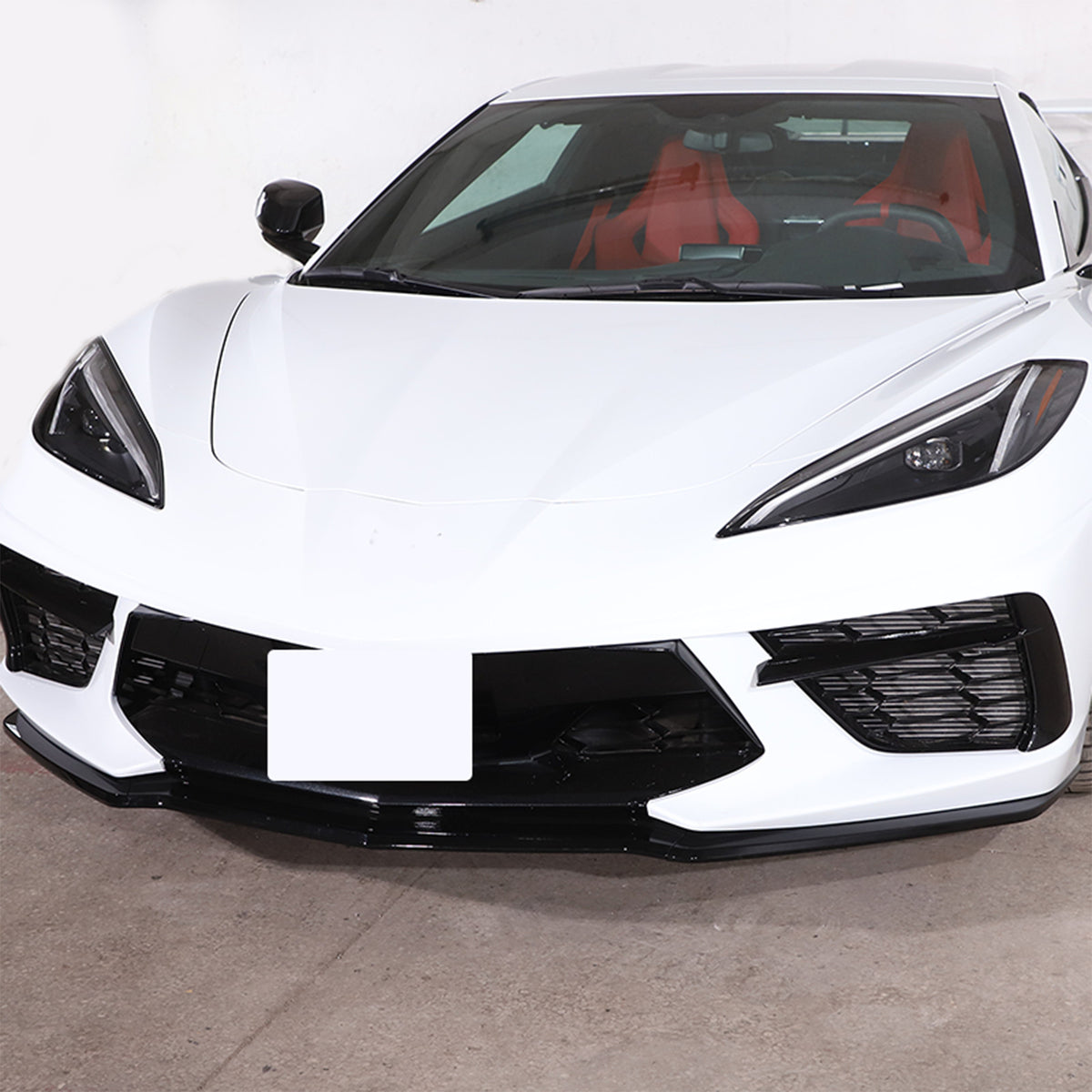 Replacement Glossy Black Front Bumper Lip Spoiler For Corvette C8 2020-2025 US 7