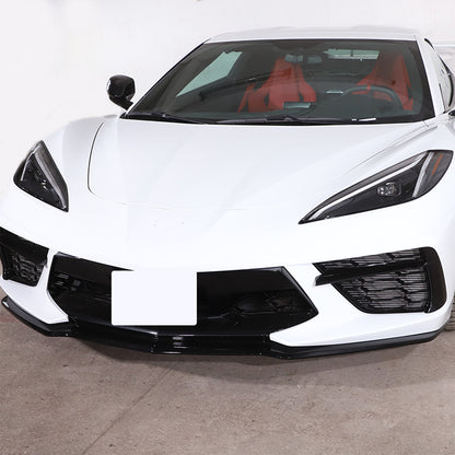Replacement Glossy Black Front Bumper Lip Spoiler For Corvette C8 2020-2025 US 7