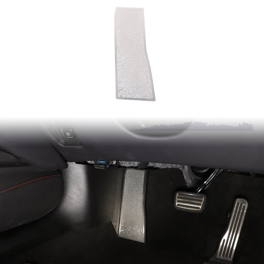 Silver Stainless Steel Left Foot Rest Pedal for Corvette C8 2020+ 1