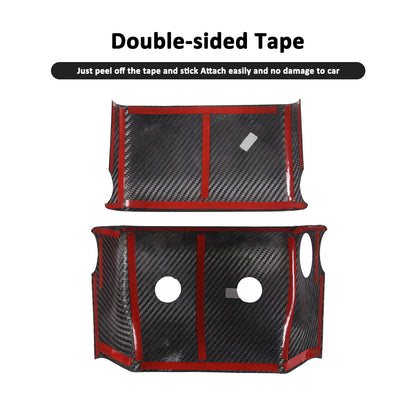 Real Carbon fiber Steering Wheel Base Trim Cover Frame For Jaguar F-TYPE 13-24 7