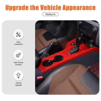 ABS Red Center Console Gear Shift Panel Trim For Ford Ranger T7 T8 2015-2021 22