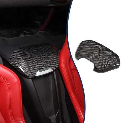 Real Carbon Fiber Rear Seat Single Speaker Grill Trim For Corvette C8 1LT 2020+ 10