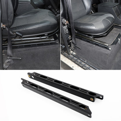 Black Steel Front Seat Adjustment Bracket Trim For LR Defender L316 2004-2018 2