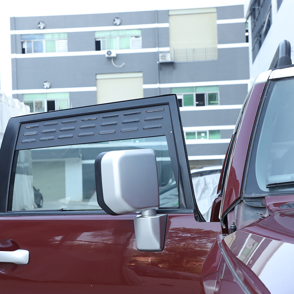 Black Aluminium Alloy Door Window Air Vents Screen For Toyota FJ Cruiser 2007-21 13