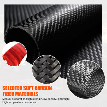 Red Carbon Fiber Interior Door Panel Anti Kick Trim Sticker For Corvette C8 US 5