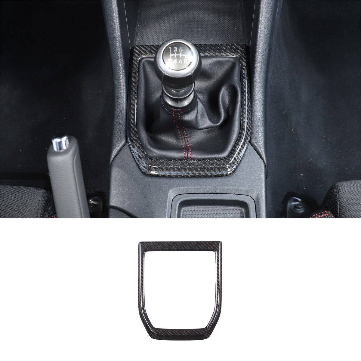 Real Carbon fiber Center Gear Shift Panel trim Cover for Subaru WRX VB MT 22+ 3