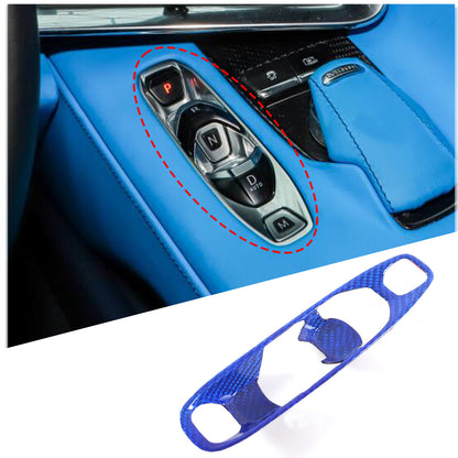 Blue Real Carbon Fiber Full Interior Set Decor Trim Kit for Corvette C8 20-25 - Variants 11-15 12