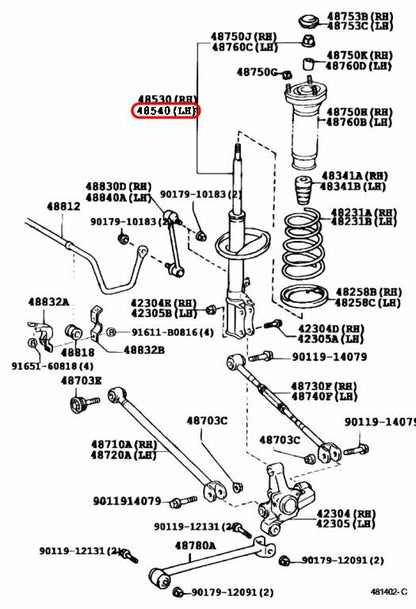 Toyota OEM Absorber Assembly Shock 48540-39465 3
