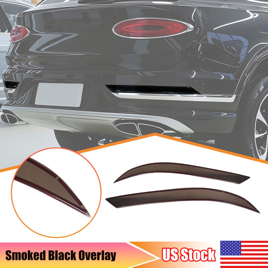 Smoked Black Rear Fog Light Lamp Trim Cover For Bentley Bentayga 2021-23 US 1