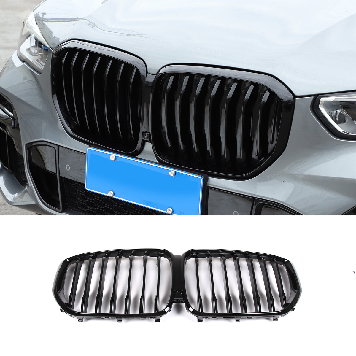 Replace Glossy Black Front Kidney Grille For BMW X5 G05 2019-2022 2023 19