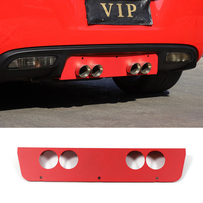 Red Stainless Steel Exhaust Filler Panel trim For Corvette C6 2005-2013 2