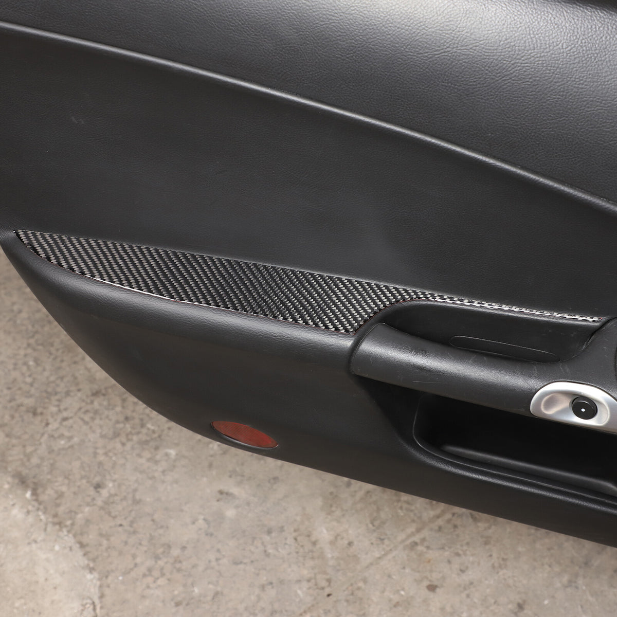Carbon Fiber soft Door armrest panel Cover sticker Trim For Corvette C6 2005-13 7
