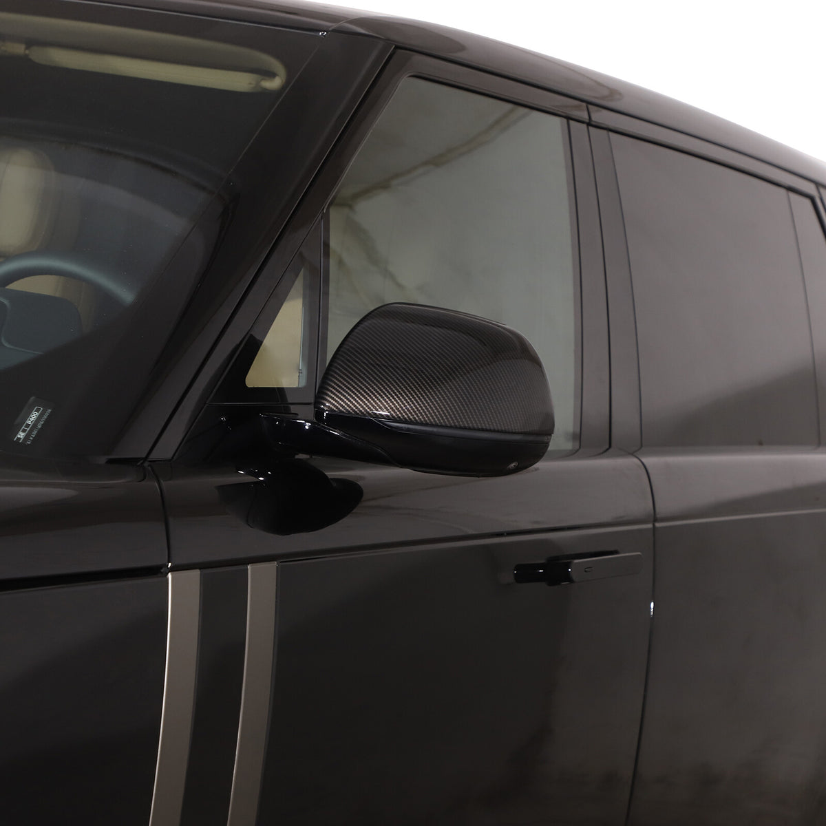 For Range Rover Vogue Sport 2022-23 Carbon Fiber ABS Rear View Mirror Cover Trim 3