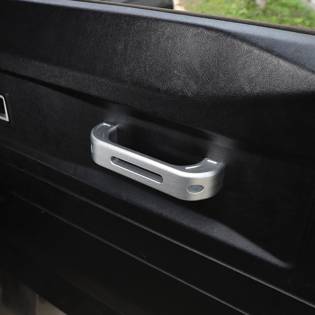 Silver Hollow Inner Door Handle Grab Handle Trim For Land Rover Defender 2004-18 21