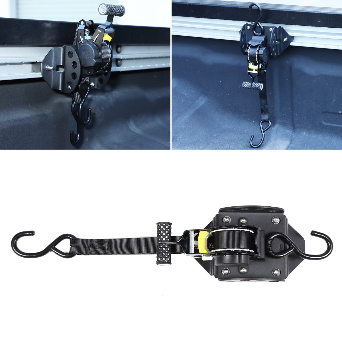 Carbon Steel Truck Bed Tie Down Ratchet Strap For Nissan Frontier 2009-2017 12