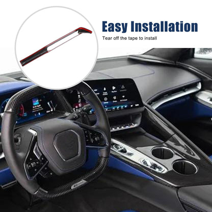 Real Carbon Fiber Dashboard Center A/C Vent Trim For Corvette C8 2026+ 16