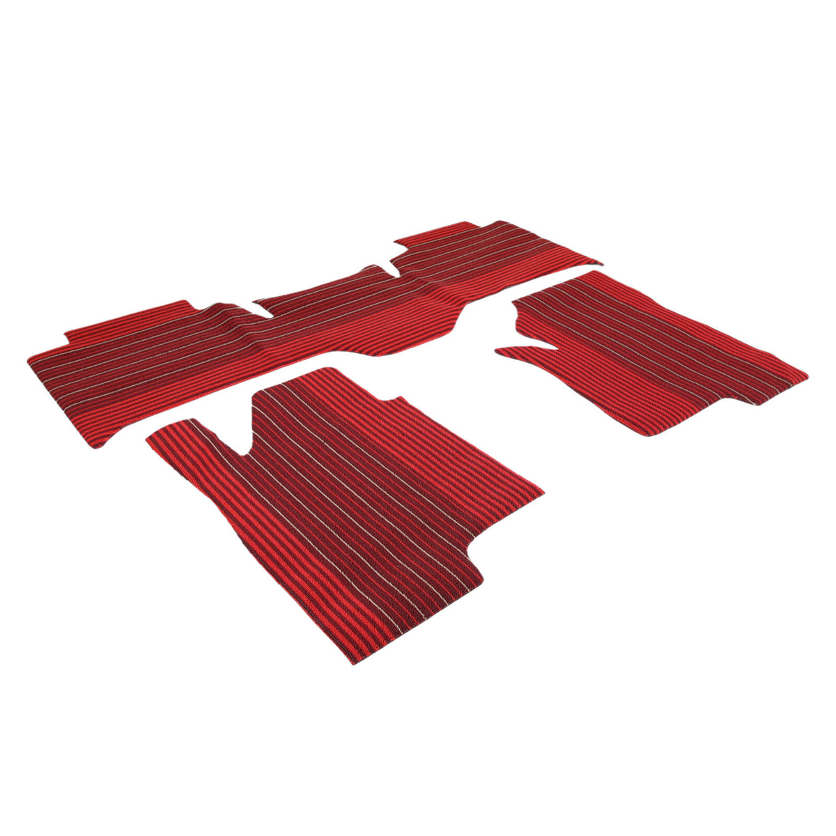 Red Car Floor Mats Liner Cargo Carpets Foot Pads For Hummer H2 2003-2007 12