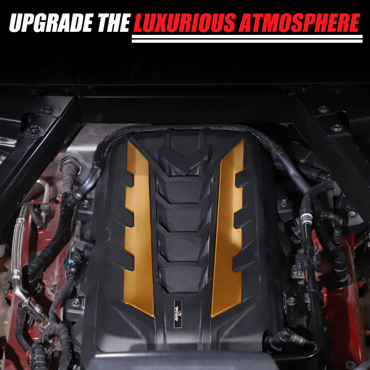 Yellow Alloy Engine Bay Panel Rear Crossmember Cover Set For CORVETTE C8 2020+ 19