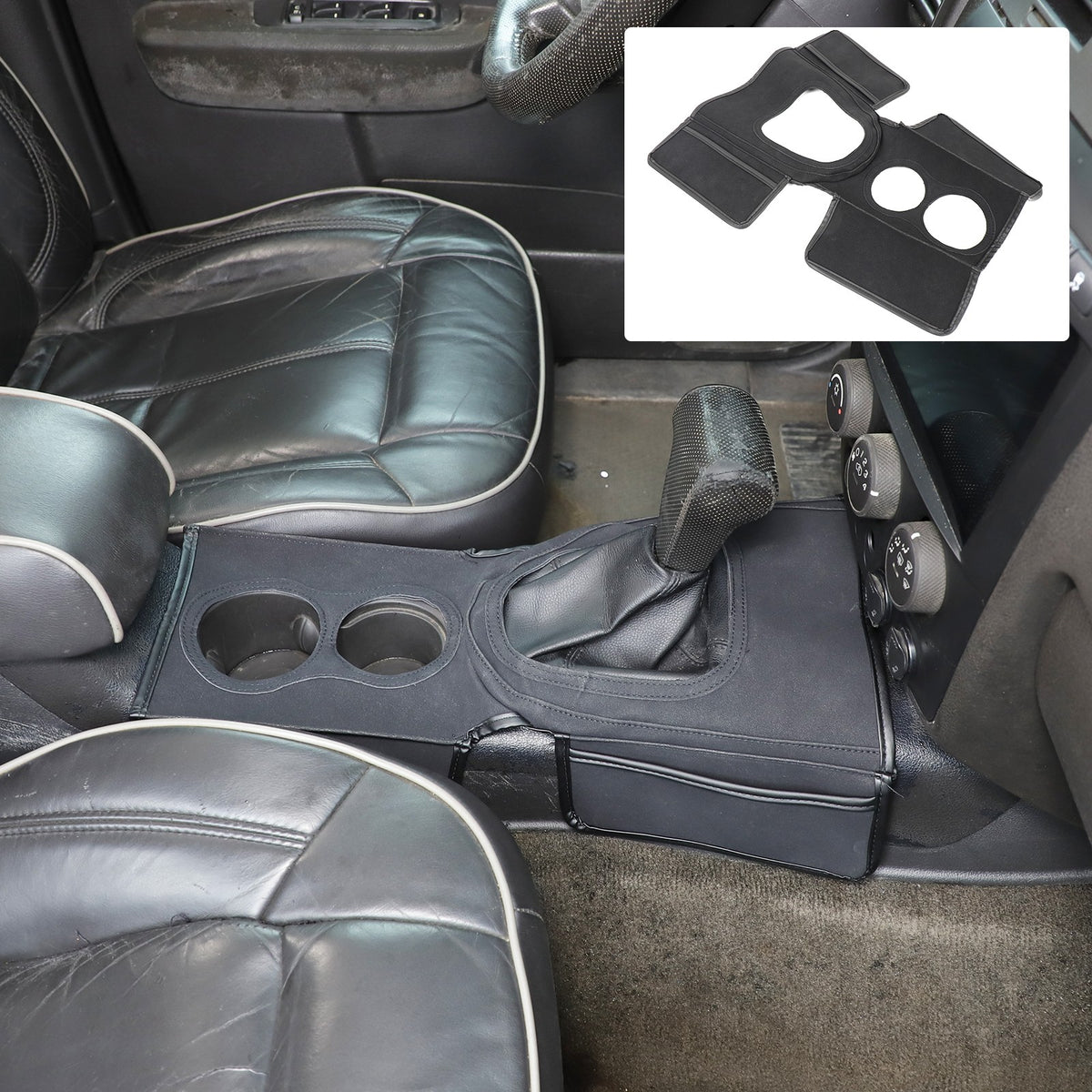 Suede Cloth Center Console Gear Shift Trim Cover For Hummer H3 2005-2009 US 3