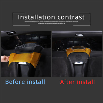 Yellow Carbon Fiber Rear Speaker Top Upper Cover Trim For Corvette C8 Coupe 2026 23