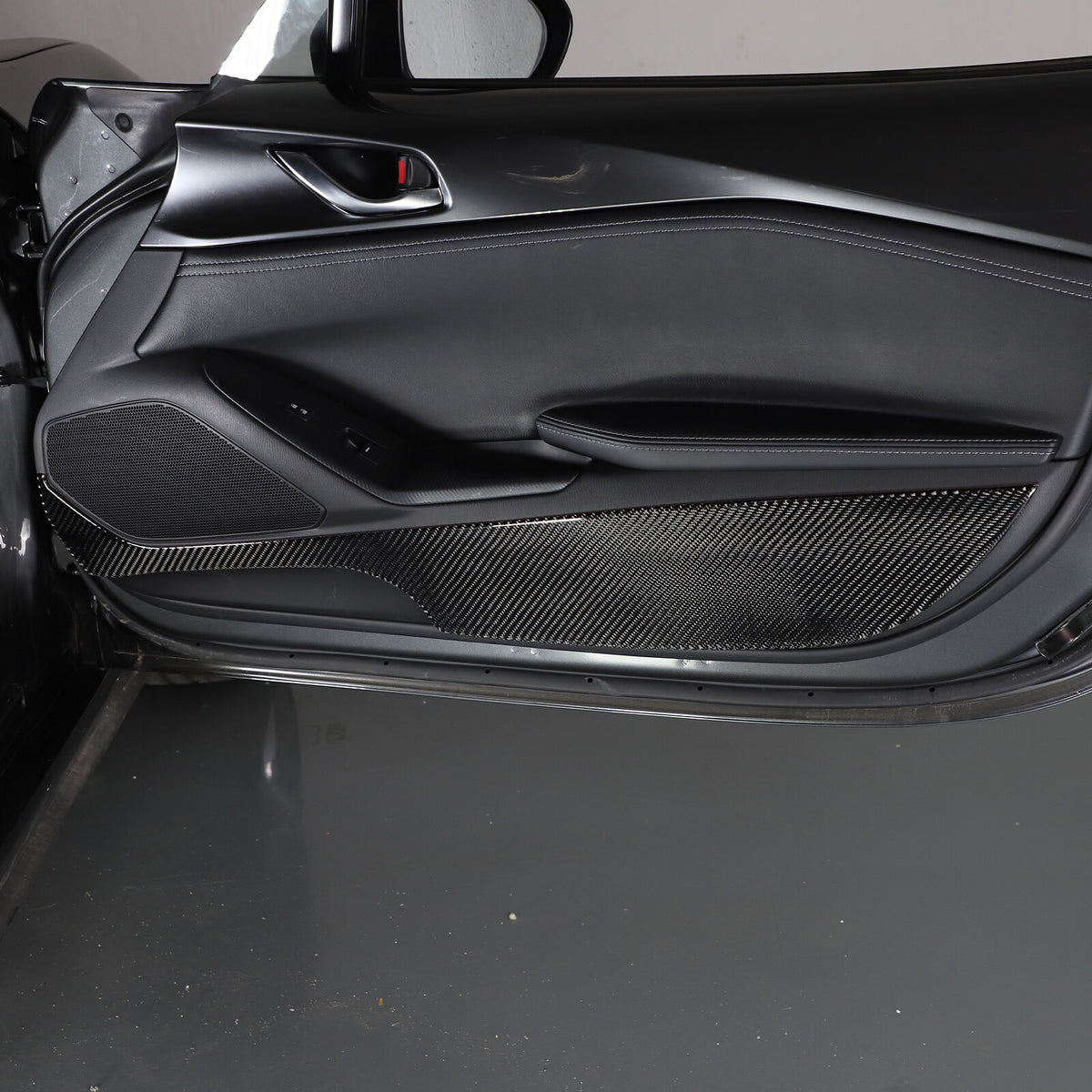 Soft Carbon Fiber Door Anti-Kick Panel Sticker For Mazda MX-5 Miata 16-23 6