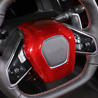 Red Real Carbon Fiber Full Interior Set Decor Trim Kit for Corvette C8 20-25 - Styles 26-30 32