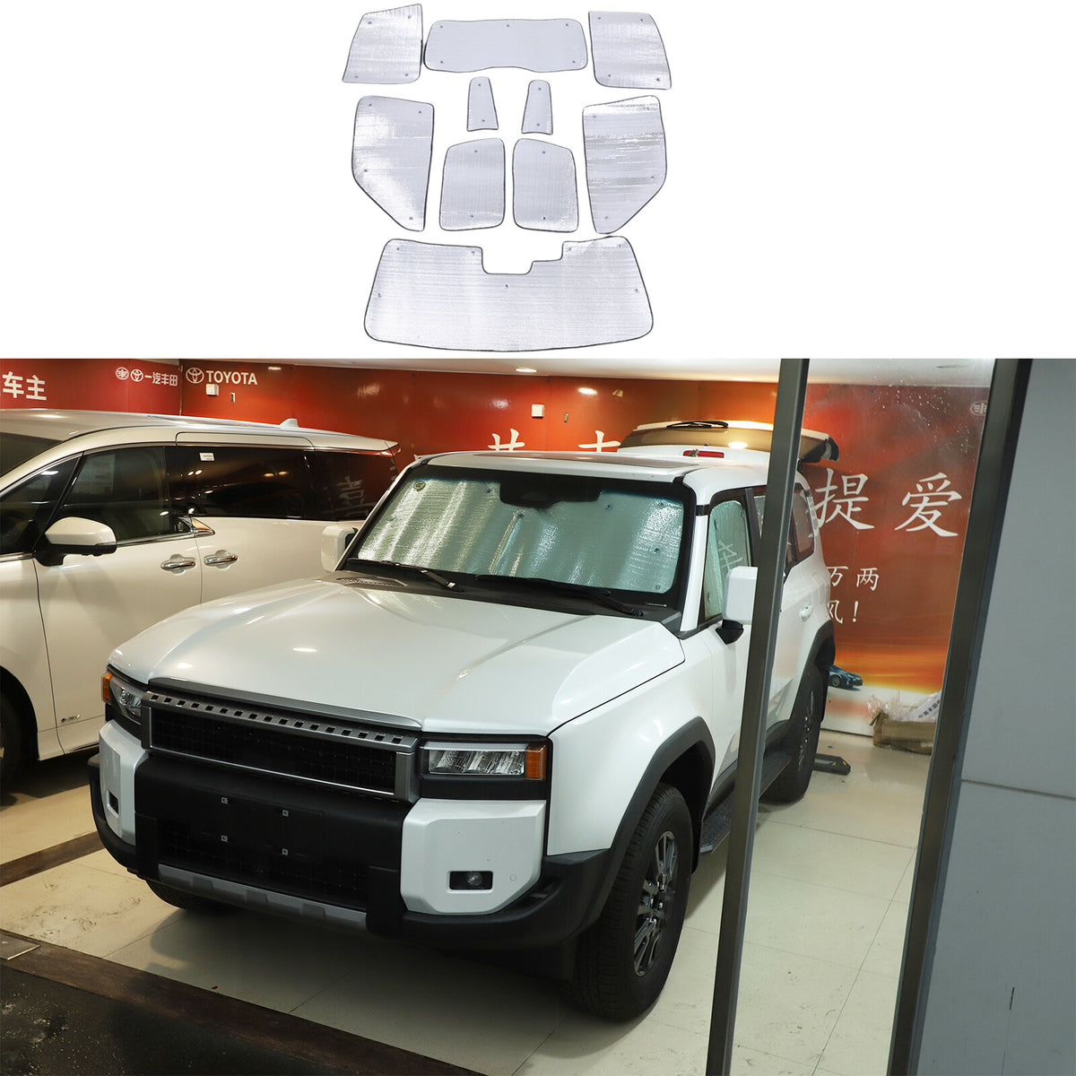 Car Full Window Sunshade Cover Shade Sun For Toyota Land Cruiser LC250 24+ US 9