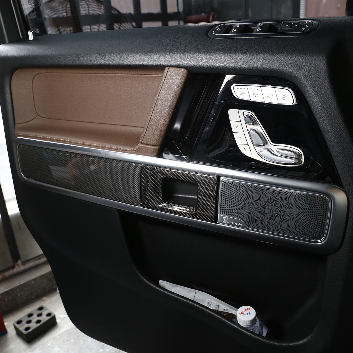 Carbon Fiber Inner Door Switch Handle Cover Trim For Benz G Class W463 2019-20 2