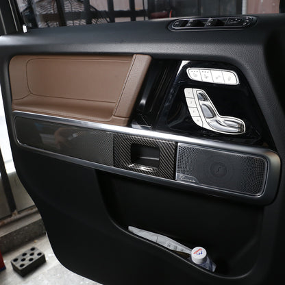 Carbon Fiber Inner Door Switch Handle Cover Trim For Benz G Class W463 2019-20 2