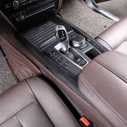 Real Carbon Fiber Center Console Gear Side Strip Trim for 2015-2019 BMW X5 F15 7