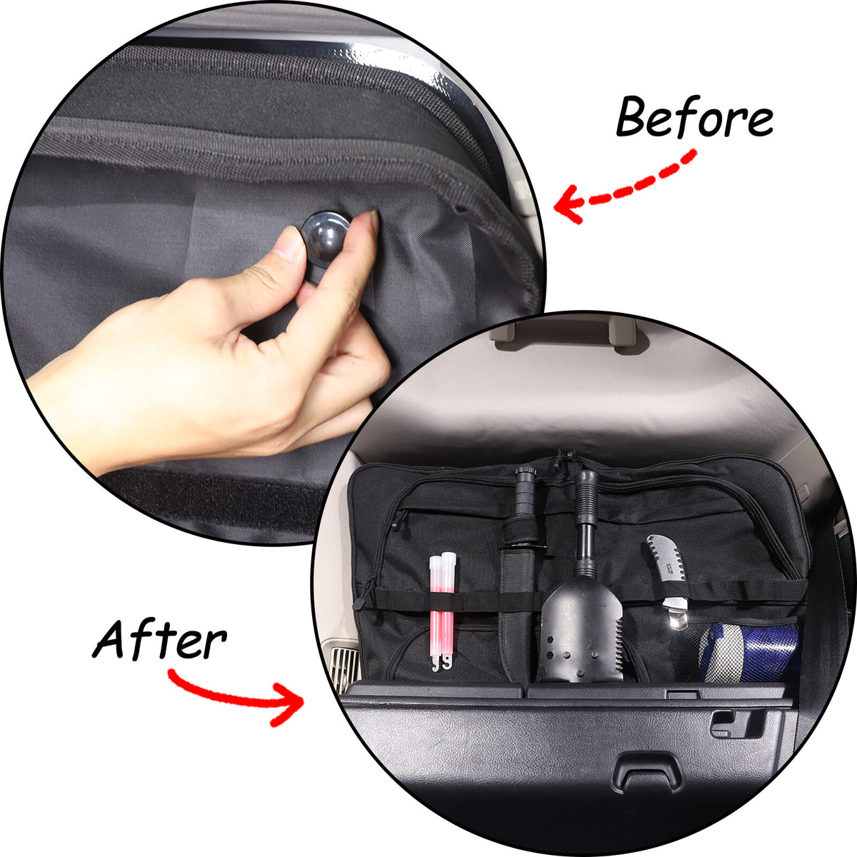 Car Trunk Right Side Window Storage Bag Tool Bag For LR Discovery 4 2010-2016 16