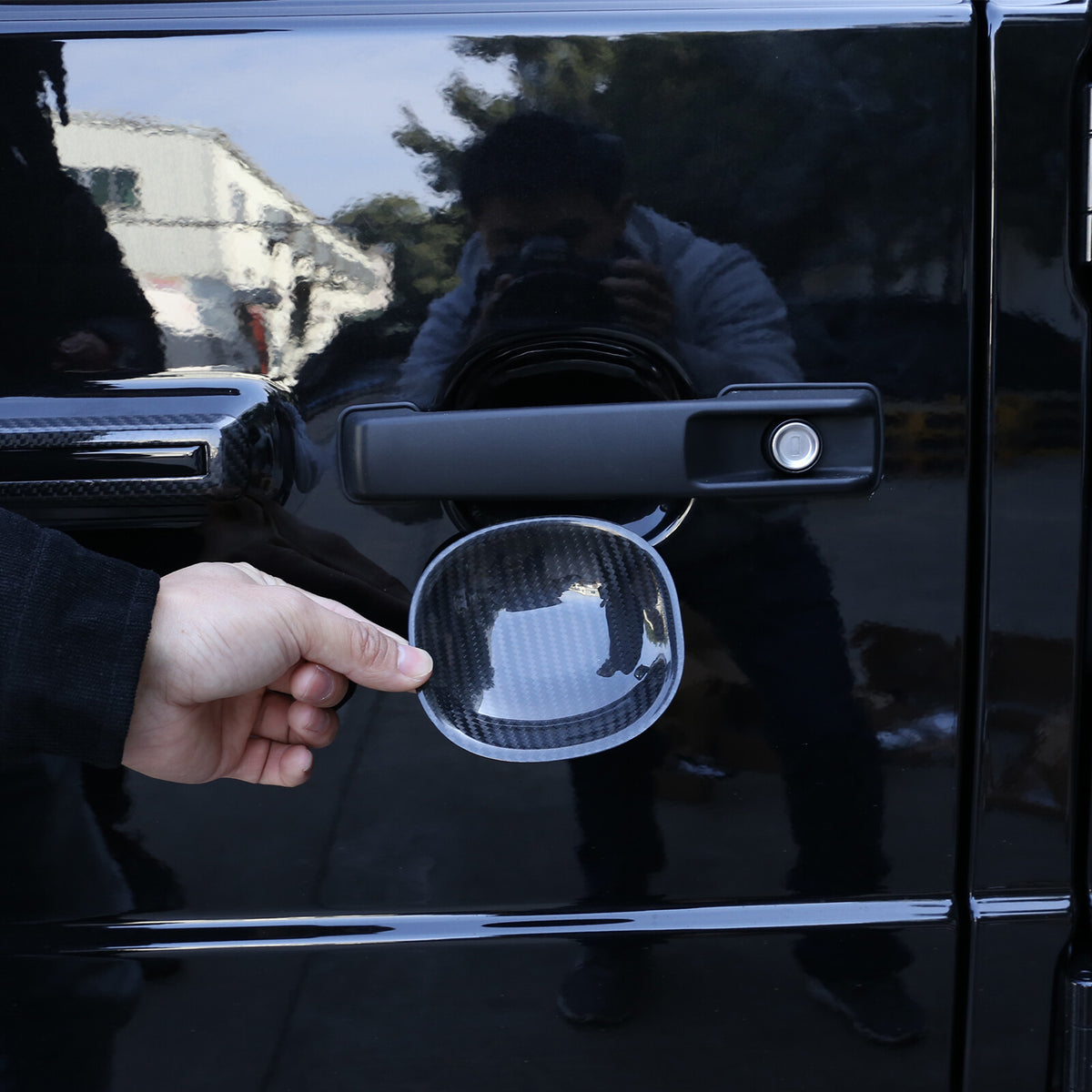 Carbon Fiber Exterior Door Handle Bowl Cover trim For Benz G Class W463 2019-20 7