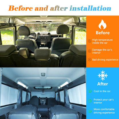 Car Full Window Sunshade Cover Shades Sun Visor For Land Rover Defender 2004-18 15