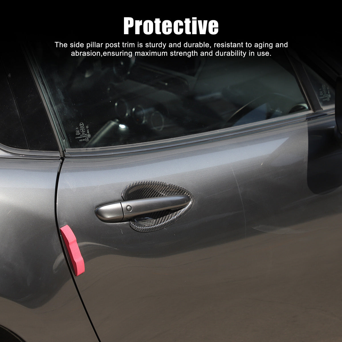 Real Carbon Fiber Exterior Outer Door Bowl Trim For Mazda MX-5 Miata 2016-2025 5