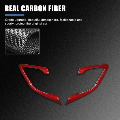 Red Real Carbon Fiber Inner Door Handle Trim Red For Nissan GT‑R R35 2008‑2016 21