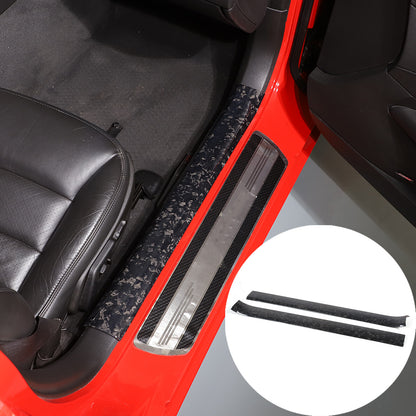 Forged Carbon Fiber Built In Scuff Door Sill Bar Plate For Corvette C6 2005-2013 6