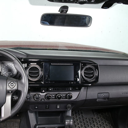 ABS All Black Dashboard Air Vent Outlet Trim Cover For Toyota Tacoma 2016-23 3