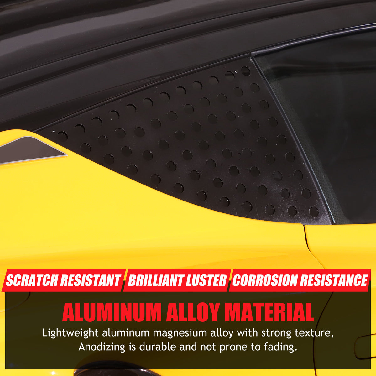 Alloy Exterior Rear Quarter Window Pillar Cover Trim For Lotus EMIRA 2021-2025 5