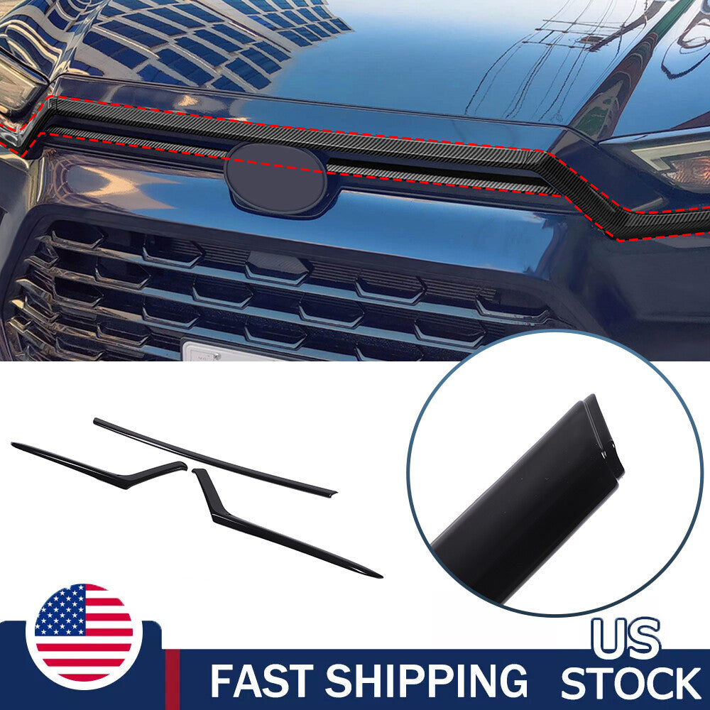 Glossy Black ABS Front Hood Trim Strip Trim For Toyota Grand Highlander 2024+ US 1