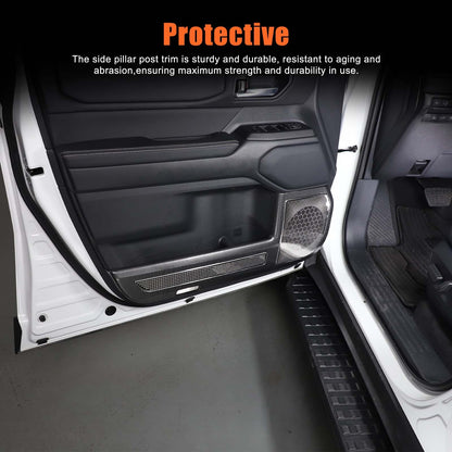 ABS Carbon Fiber Door Anti‑Kick Panel Trim For Toyota Land Cruiser LC250 24+ US 13