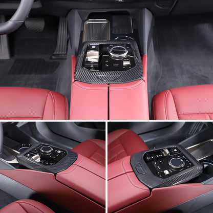 Real Carbon Fiber Center Gear Shift Panel Trim For BMW 5 Series G60 i5 2024+ 19