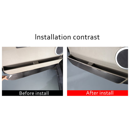 Carbon fiber Door Bottom Anti-Kick Trim Sticker For Hummer H2 2003-09 11