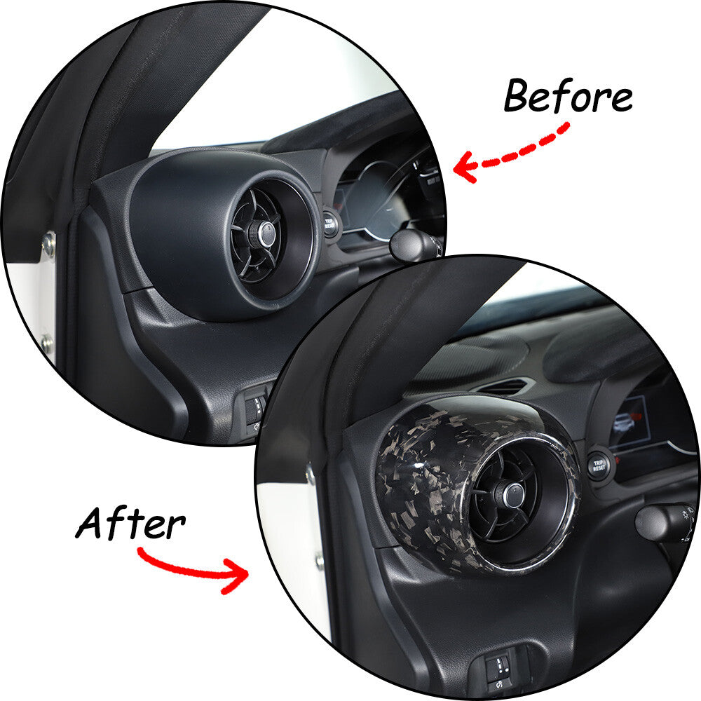 Forged Carbon Dashboard Side Air Outlet Vent Cover Trim For Subaru BRZ 2022 2