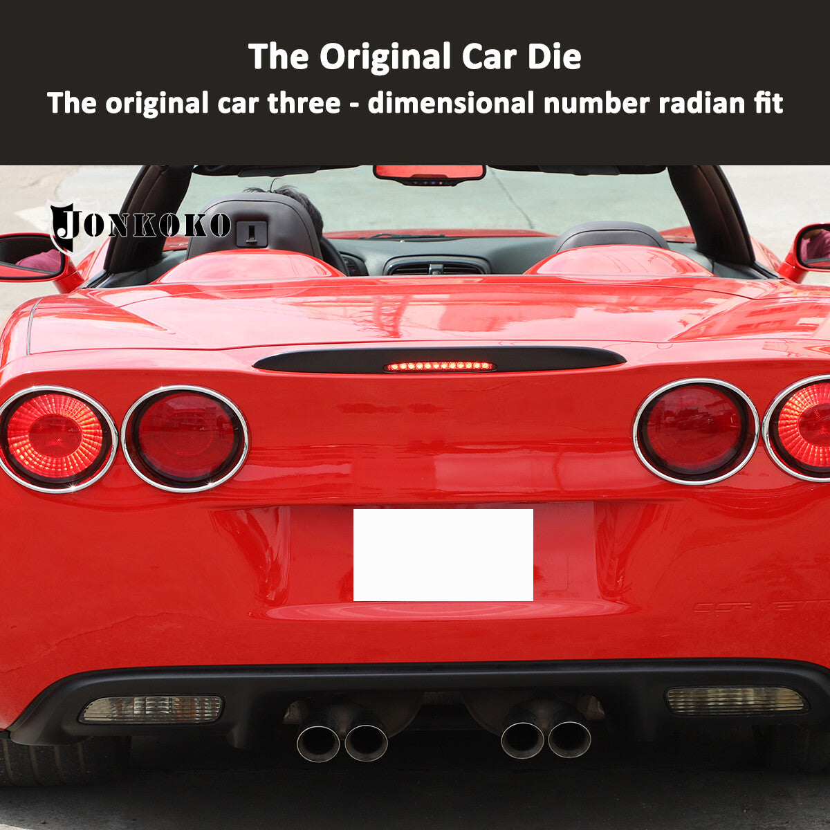 4Pcs Silver ABS Tail light Lamp trim ring Frame Bezel For Corvette C6 2005-13 US 6