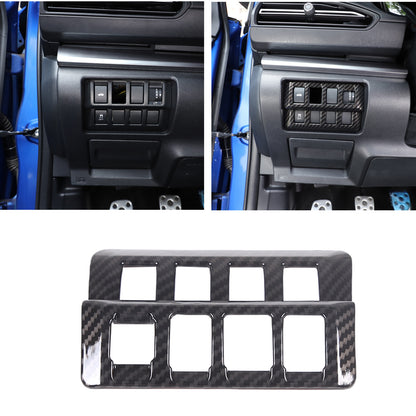 ABS Carbon Fiber Interior Center Console Cover Trim Set for Subaru WRX VB 22-24 5